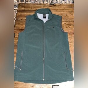 THE NORTH FACE MEN’S ZIPPERED GREEN VEST WITH POCKETS SIZE ADULT SMALL